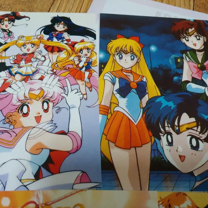 [BUNJANG] Sailor Moon &amp; Wedding Peach Classic Stationery Postcard Set (13 Types) / 세일러문 웨딩피치 고전굿즈 문방구 일반엽서 13종