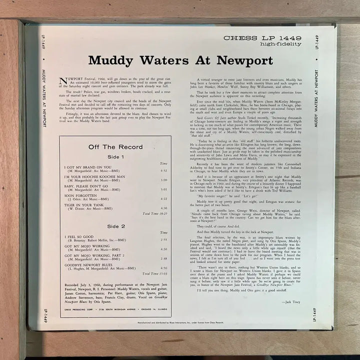 [BUNJANG] Muddy Waters Muddy Waters At Newport 1960 LP (1983 Japan Pressing) / Muddy Waters At Newport 1960 일본 1983년 LP