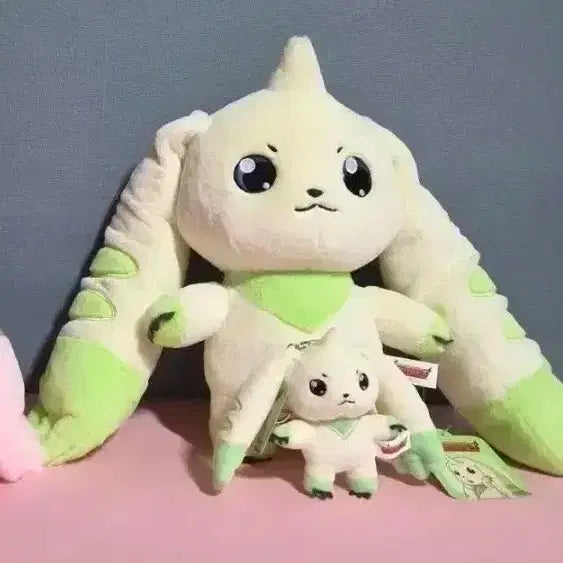 [BUNJANG] Digimon Adventure Lopmon &amp; Terriermon Medium Plush Toy &amp; Keychain Set / 오늘만 할인 / 디지몬 어드벤처 로프몬 테리어몬 중형인형 키링 세트