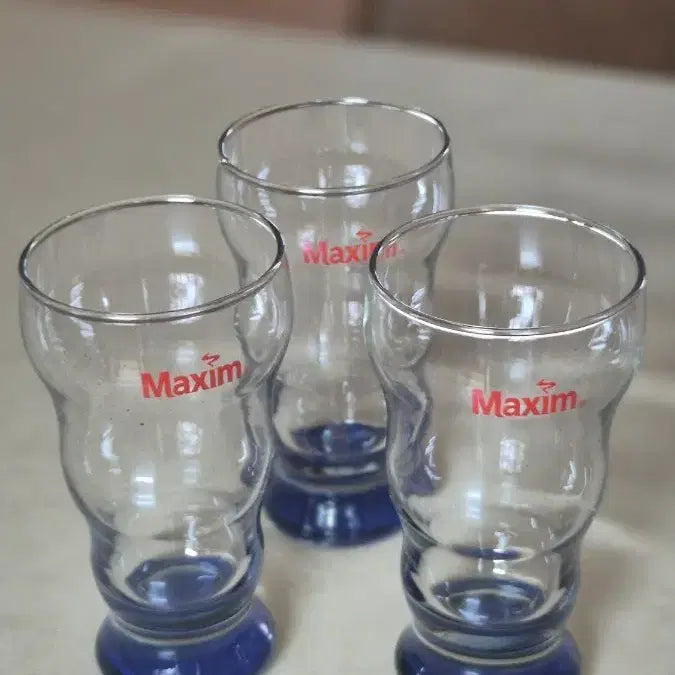 [BUNJANG] Vintage Maxim Ice Glass Set (3 Pieces) / 빈티지 맥심 아이스잔/컵 3개 세트