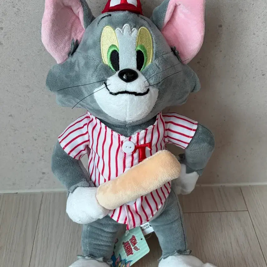 [BUNJANG] Tom and Jerry Tom Baseball Uniform Ver. Plush Toy / 톰과 제리 톰 인형 야구 유니폼 ver