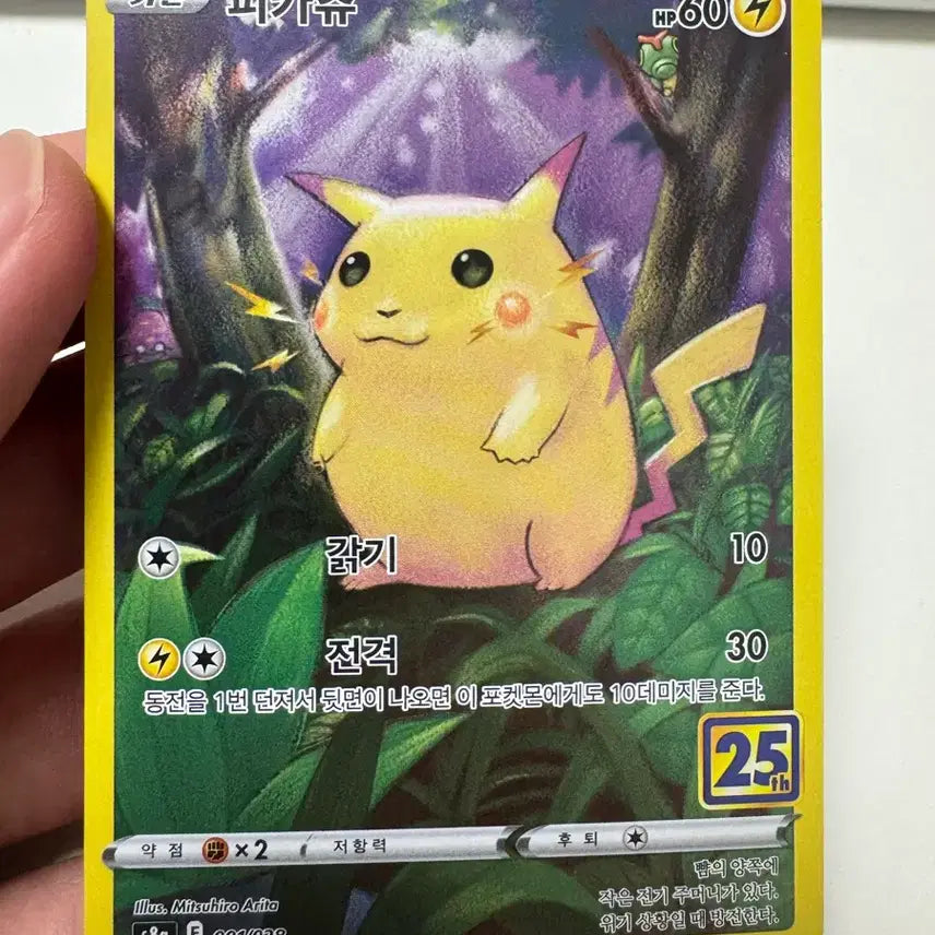 [BUNJANG] Pokemon 25th Anniversary Pikachu "Fat Chu" Card / 포켓몬카드 25주년 피카츄 뚱카츄