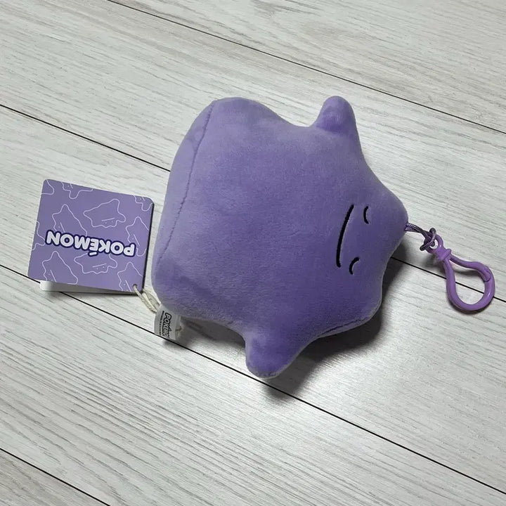 [BUNJANG] Pokemon Ditto Zzz Mochi Plush Keychain / 포켓몬스터 메타몽 스르륵 Zzz 모찌 인형 키링 택 O