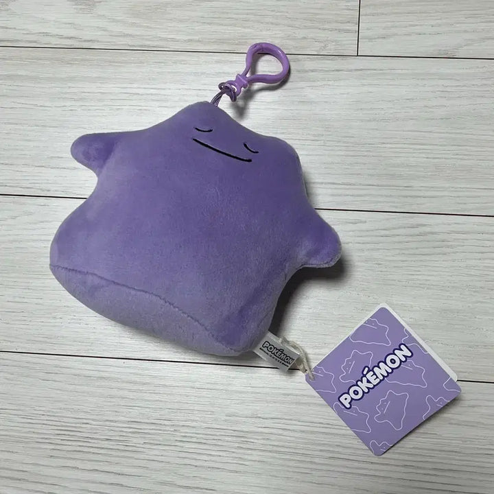 [BUNJANG] Pokemon Ditto Zzz Mochi Plush Keychain / 포켓몬스터 메타몽 스르륵 Zzz 모찌 인형 키링 택 O