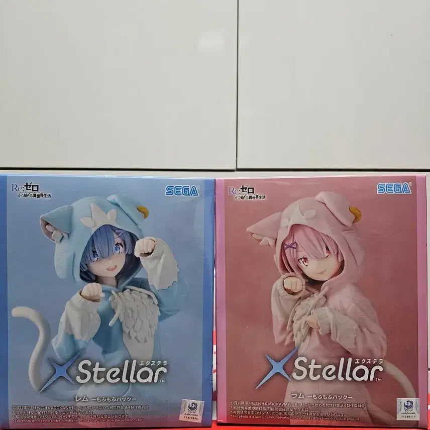 [BUNJANG] Re:Zero Ram &amp; Rem SEGA Stellar Figures Set / 리제로 렘&amp;람 SEGA Stellar 피규어 2종