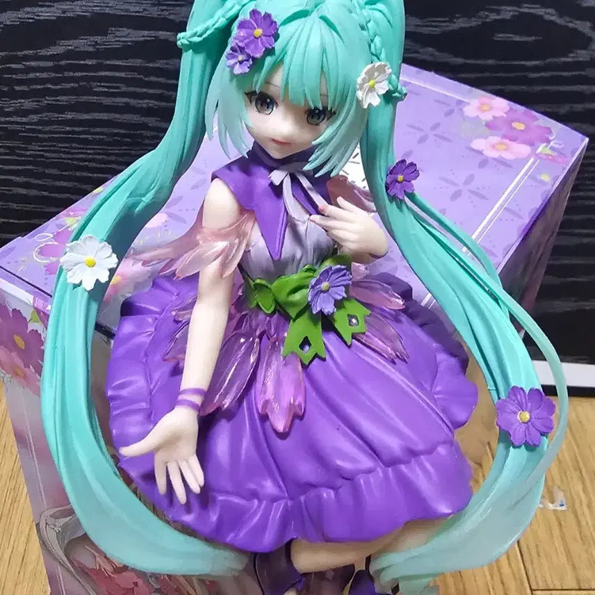 [BUNJANG] Hatsune Miku Flower Fairy Purple Cosmos Figure / 하츠네 미쿠 플라워 페어리 퍼플 코스모스 피규어