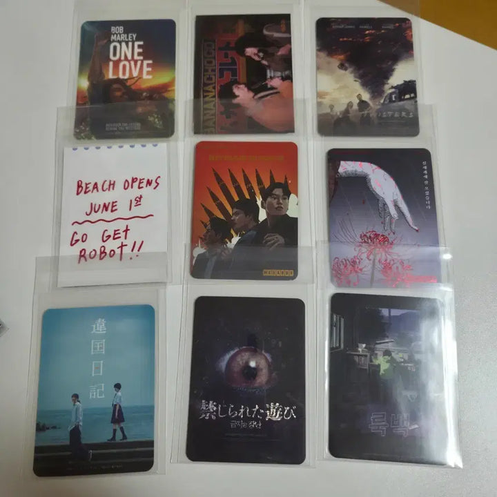 [BUNJANG] Drawing Cards 9-Piece Bundle Set / 드로잉 카드 9종 일괄 (룩백 / 로봇드림 / 남은인생 10년 등)