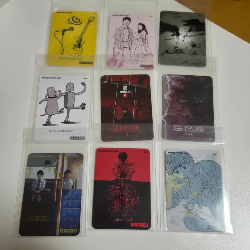 [BUNJANG] Drawing Cards 9-Piece Bundle Set / 드로잉 카드 9종 일괄 (룩백 / 로봇드림 / 남은인생 10년 등)