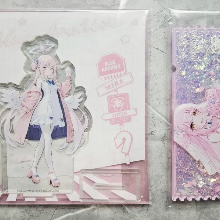 [BUNJANG] Blue Archive Nagisa, Mika Acrylic, Glitter, Diorama, Keyring Bundle Set / 블루아카이브 나기사, 미카 아크릴 및 글리터, 디오라마, 키링 등 일괄