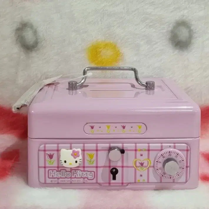 [BUNJANG] Vintage Hello Kitty Tulip Figurine Safe Storage Box / 고전 키티 튤립 피규어 금고 보관함 빈티지