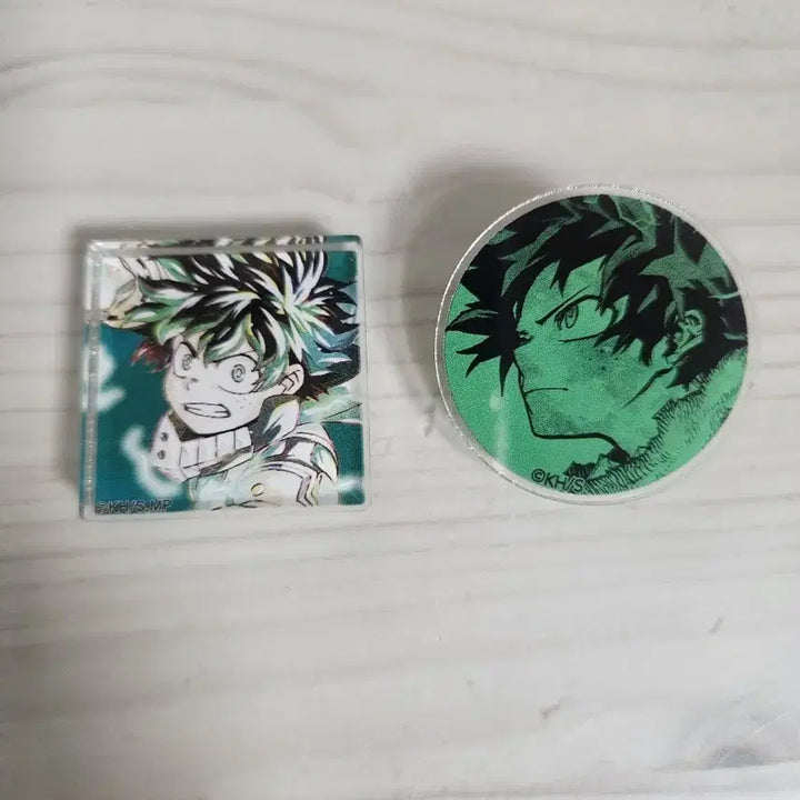 [BUNJANG] My Hero Academia Izuku Midoriya Acrylic Block &amp; Badge Bundle Set / (일괄) 히로아카 나히아 미도리야 이즈쿠 아크릴 블록, 아크릴 뱃지