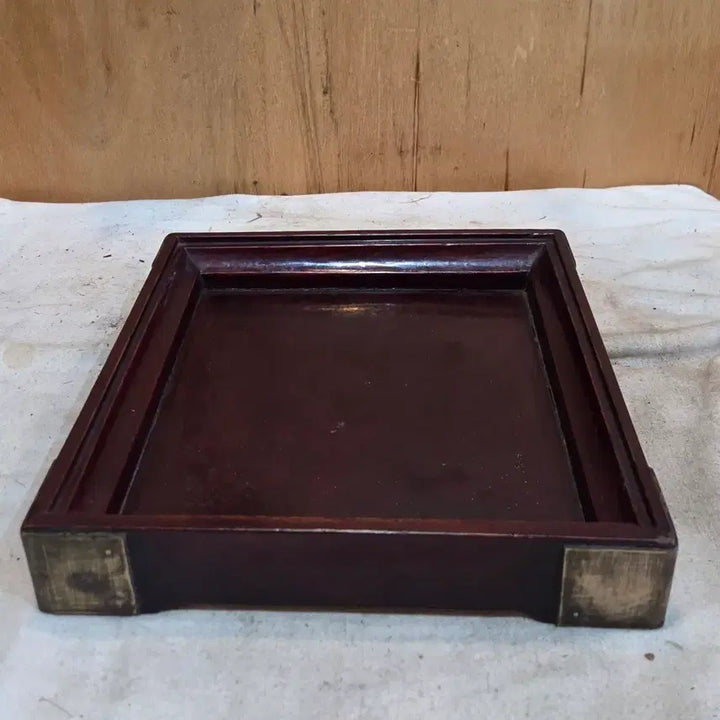 [BUNJANG] 100-Year Old Lacquered Chinese Quince Wood Accessory Box / 100년세월의 옻칠 괴목 나무 소품함