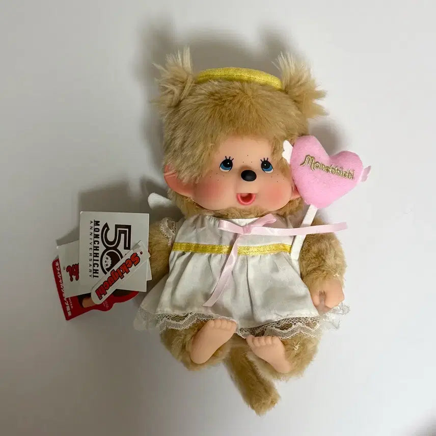[BUNJANG] Monchhichi 50th Anniversary Love Angel Doll / 몬치치 엔젤 50주년 러브엔젤 인형