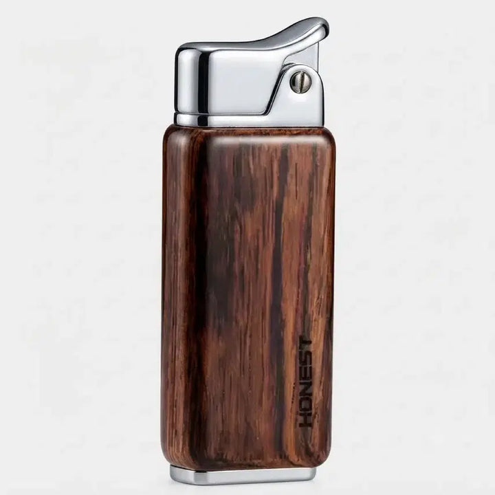 [BUNJANG] Antique Metal &amp; Wood Lighter (Grade S) / 고급 앤틱 메탈 &amp; 우드 라이터 (S급)