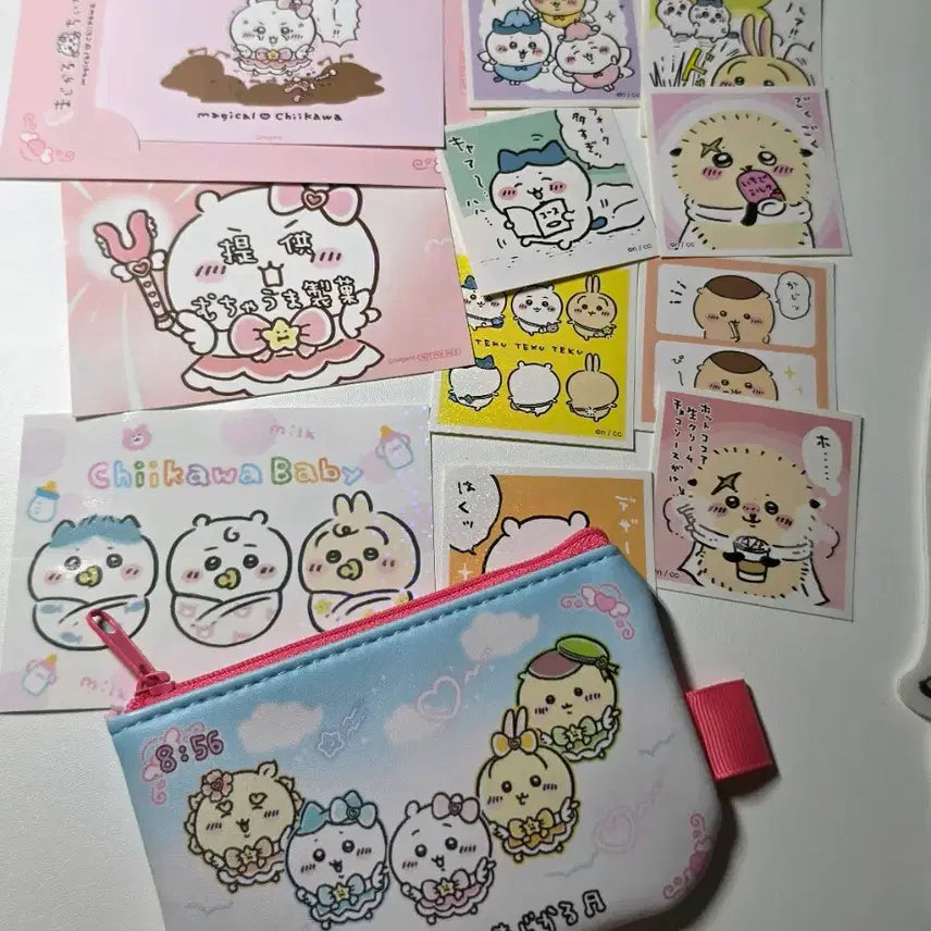 [BUNJANG] Chiikawa Magical Pop-up Exclusive Sticker Card Holder (Hachiwara Usagi) / 치이카와 매지컬 팝업 특전 스티커 카드 지갑 양도 하치와레 우사기