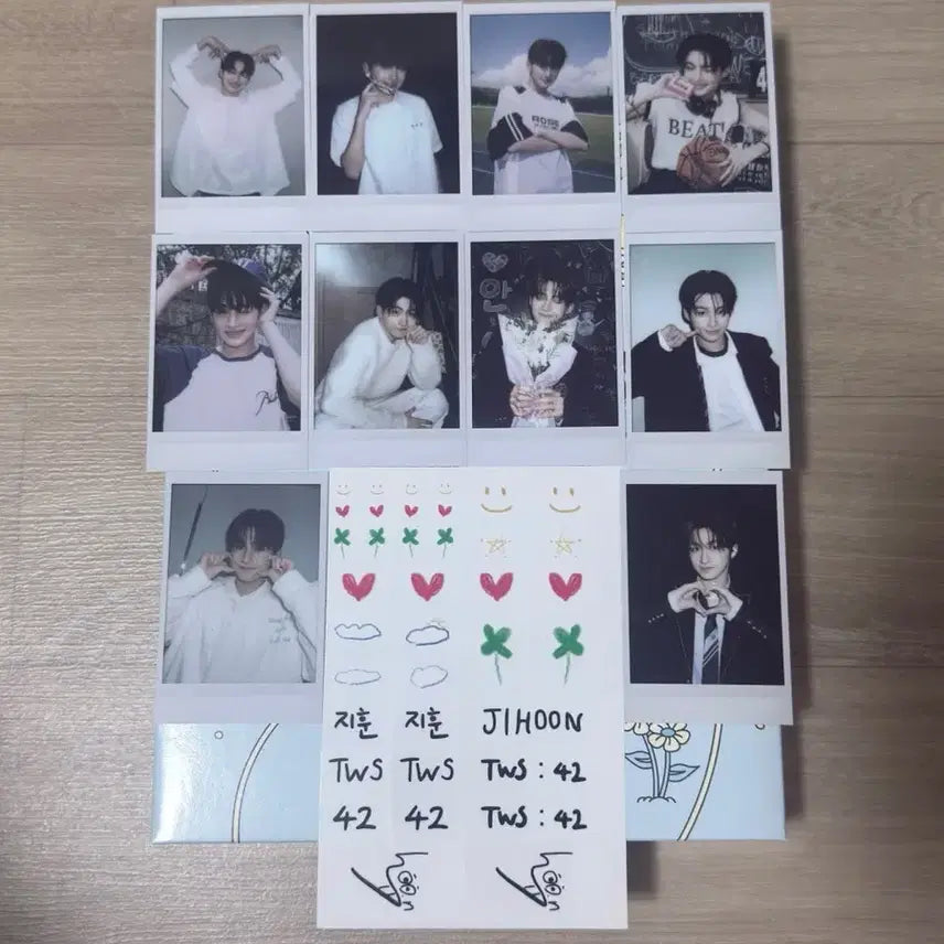 [BUNJANG] TWS Jihoon Selection Pack Set Photocard Bundle (10 pcs) + Handwritten Sticker / 투어스 지훈 셀렉션팩 ver.1 세트 폴라포카 10장+손글씨 스티커