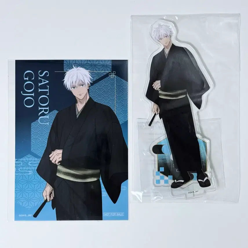 [BUNJANG] Jujutsu Kaisen Tsutaya Pop-Up Yukata Series Satoru Gojo Acrylic Stand &amp; Bromide Set / 주술회전 츠타야 팝업 유카타 아크릴 스탠드 특전 브로마이드 고죠 사토루