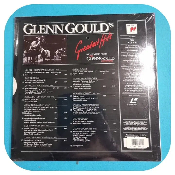 [BUNJANG] Glenn Gould Greatest Hits Laserdisc (Sealed) / 글렌 굴드 LD 미개봉