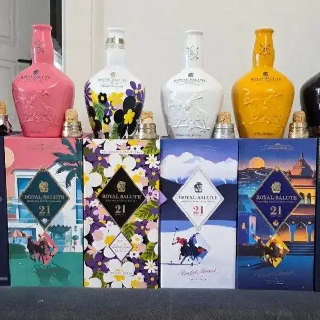 [BUNJANG] Royal Salute Whisky Empty Bottles Bundle Set / 로얄살루트 위스키 공병 일괄