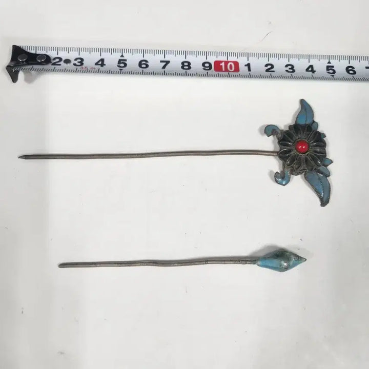 [BUNJANG] Chinese Qing Dynasty Celadon Hairpin Set / 중국도자기               청대 가채 뒷꽂이