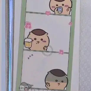 [BUNJANG] Chiikawa Kurimanjyu Piece Four-Cut Frame + Big Sticker / 치이카와 먼작귀 쿠리만쥬 피스 네컷 프레임 + 빅띠부씰