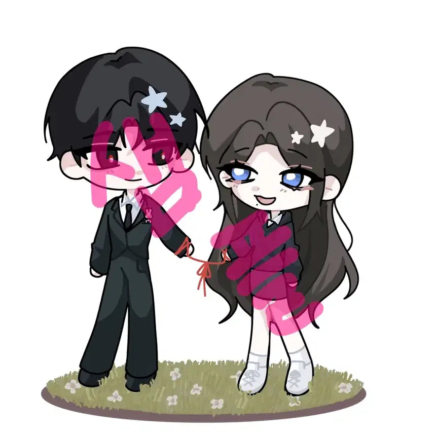 [BUNJANG] 2-Person Pair SD Commission / 2인 페어 sd 커미션 (1 type)