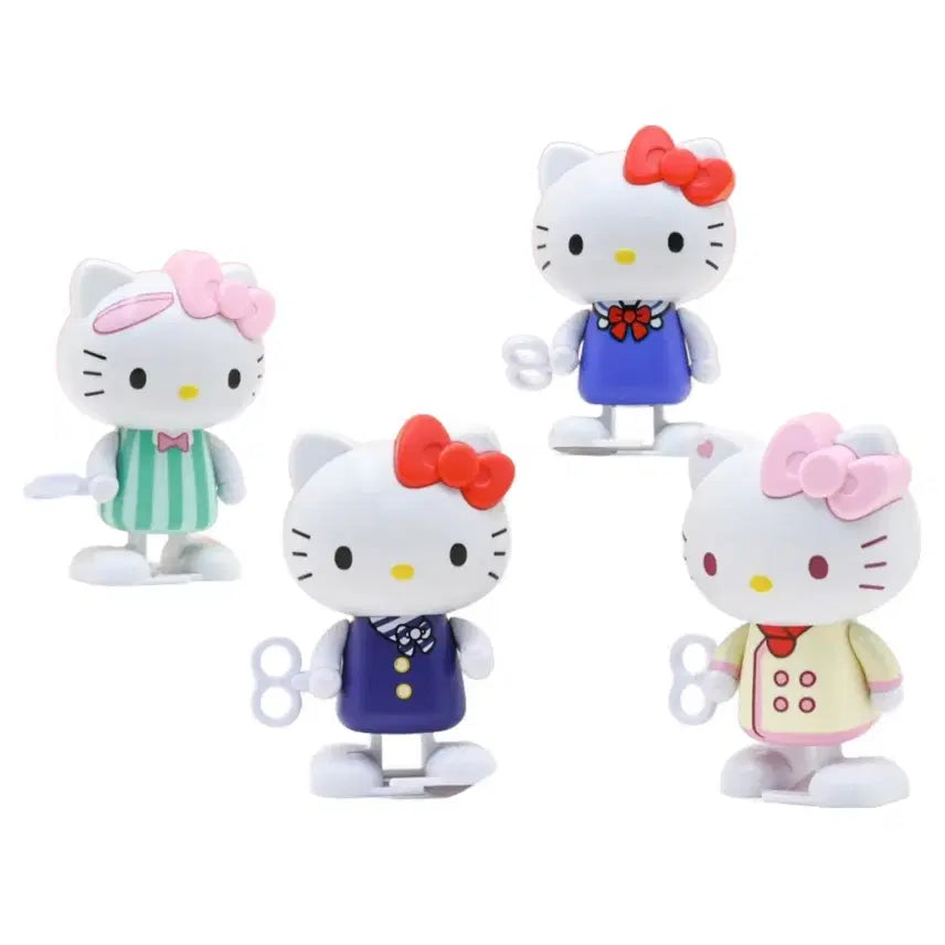 [BUNJANG] Sanrio Hello Kitty Wind-up Walking Figure Set / 새상품 키티 아장아장 태엽 피규어 세트