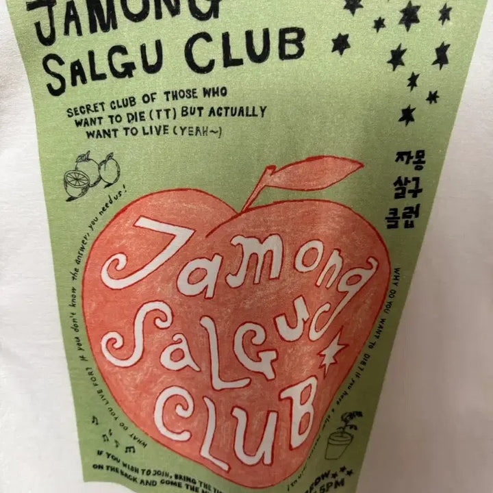 [BUNJANG] Hanro Roro Grapefruit Apricot Club T-Shirt Size 3 / 한로로 자몽살구클럽 티셔츠 3사이즈