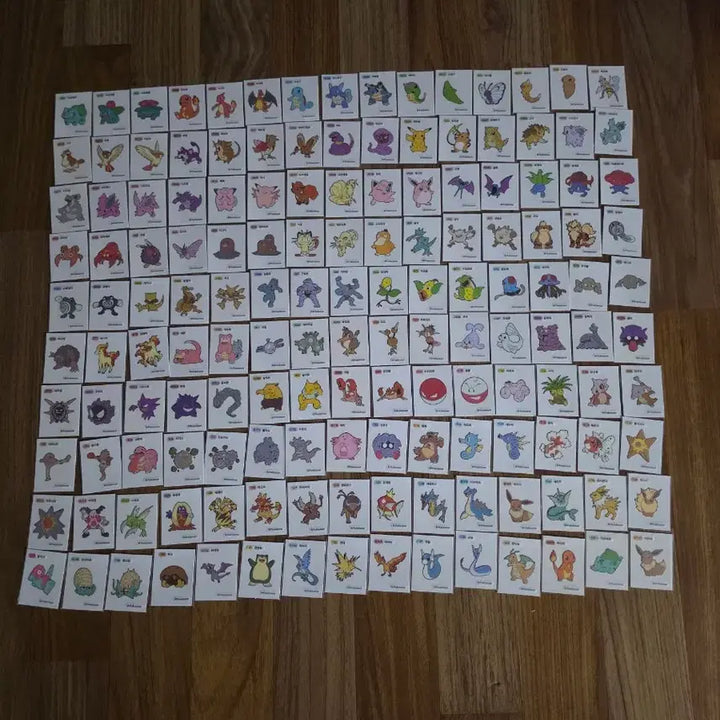 [BUNJANG] Pokemon Stickers 1st Gen 150-Piece Bundle (Mew, Mewtwo x4 Excluded) / 포켓몬 띠부씰 1세대 150장 일괄판매합니다(뮤,뮤츠4종없음)
