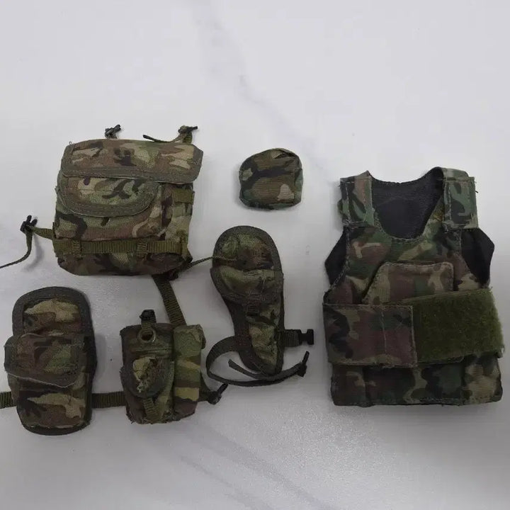 [BUNJANG] Custom Woodland Camo Military Figure Accessory Set / 밀리터리 피규어 커스텀 우드랜드 루즈세트