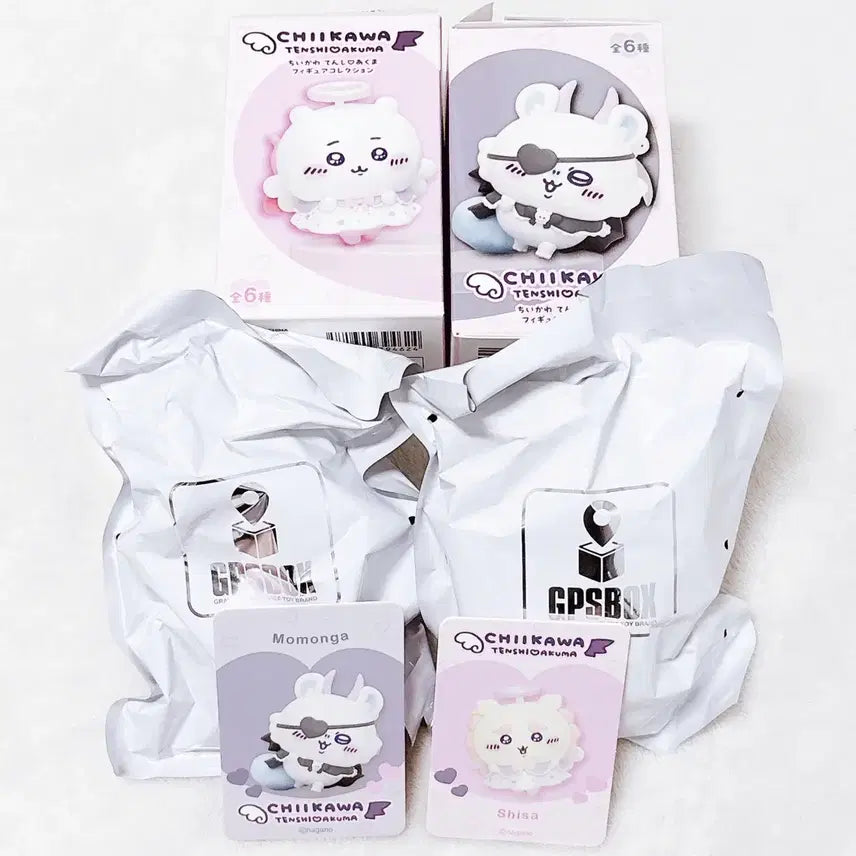 [BUNJANG] Chiikawa Angel &amp; Demon Collection Mongga &amp; Shisa Figure Set / [일괄] 치이카와 천사 악마 컬렉션 피규어 모몽가 시사 세트
