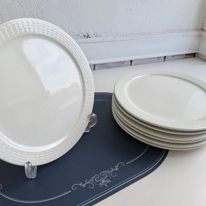 [BUNJANG] Haenam Co. Stoneware Vintage Plate 24.5cm / 빈티지.행남사수출품 24.5cm접시 1p