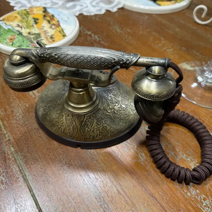 [BUNJANG] Antique Vintage Rotary Phone Gold / 앤틱 빈티지 전화기