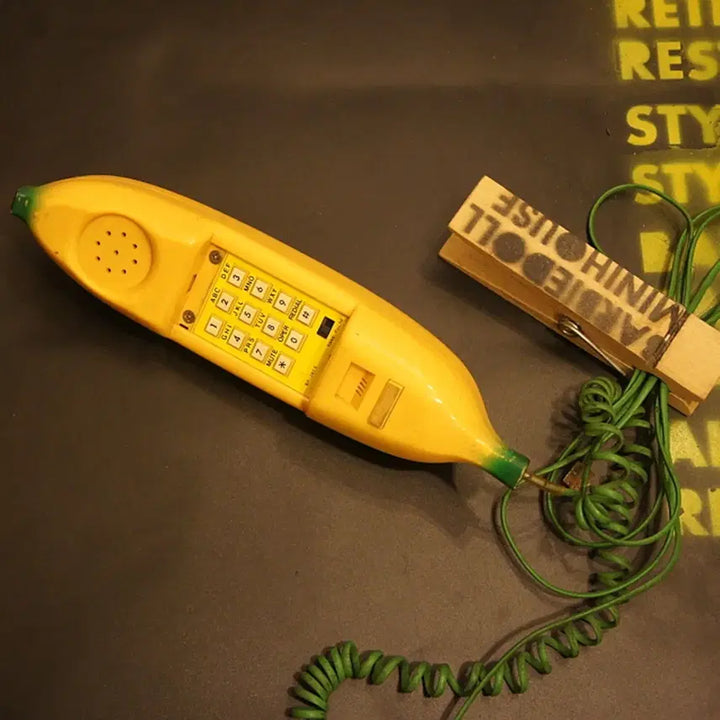 [BUNJANG] Banana Vintage Rotary Telephone Classic Interior Prop / 바나나 빈티지전화기 엔틱전화기 인테리어소품 클래식전화기 고전완구UU
