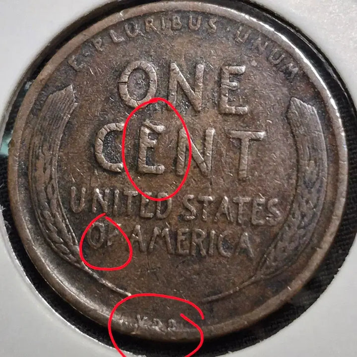 [BUNJANG] 1909 Lincoln Cent VDB Initials Coin - Die Chip Error / 링컨 기념 주화 1909년 VDB이니셜 주화. 다이 칲 에러