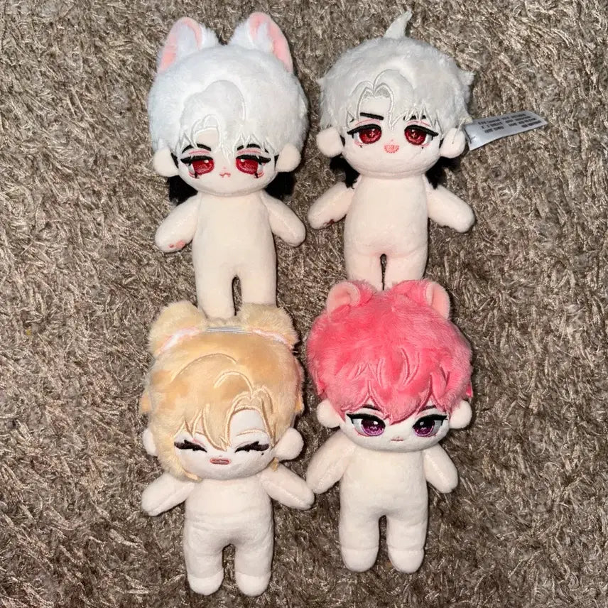 [BUNJANG] PLAVE 10cm Plush Dolls Noah, Bambi, Eunho, Hamin Bundle Set (Used) / 플레이브 10cm 노아 밤비 은호 솜인형 솜깅 4체 일괄(사용감ㅇ)