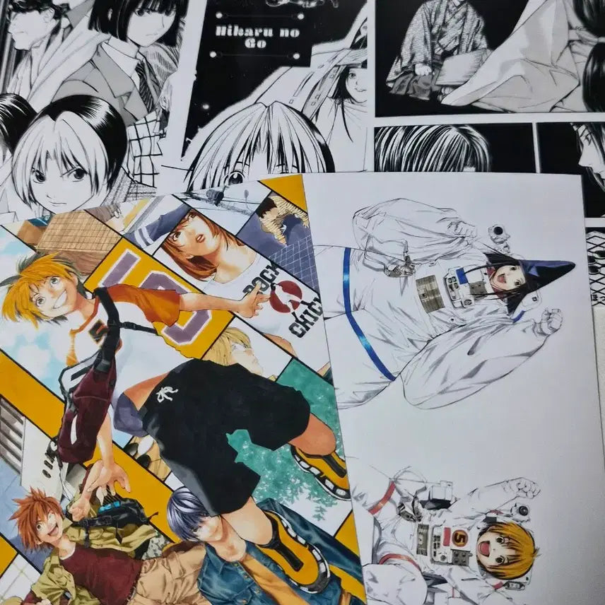 [BUNJANG] Hikaru no Go Original Art Exhibition Bromide Set / 고스트 바둑왕 히카루의 바둑 원화전 쿠지 브로마이드 세트