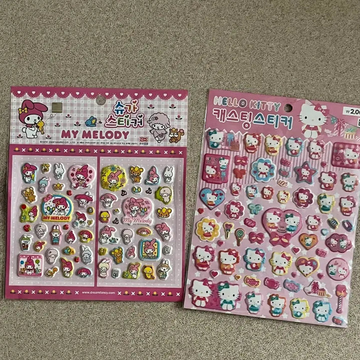 [BUNJANG] My Melody &amp; Kitty Sticker Bundle / 일괄) 고전 마이멜로디 마멜 키티 스티커
