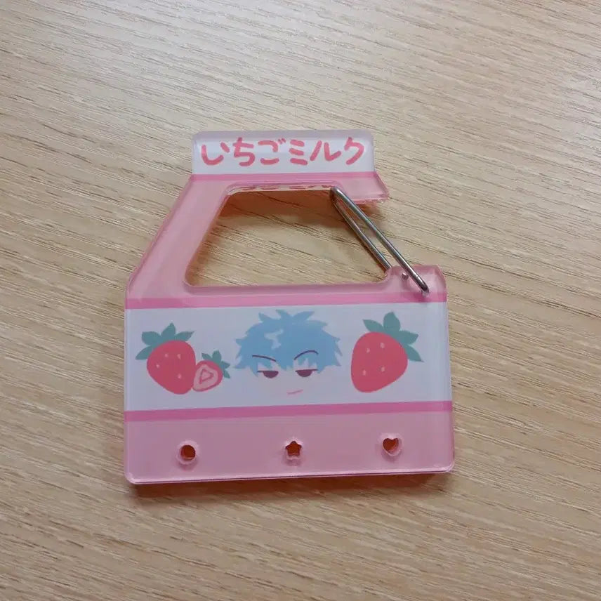 [BUNJANG] Gintama Strawberry Milk Carabiner / 은혼 딸기우유 카라비너