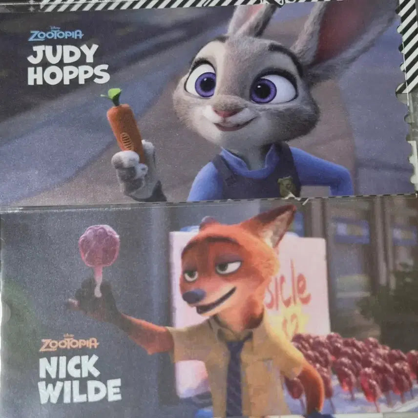 [BUNJANG] Zootopia Judy Hopps Nick Wilde Zootopia 2 Disney Postcard Ticket Bundle Set / 닉 주디 주토피아 주토피아2 디즈니 엽서 티켓 일괄