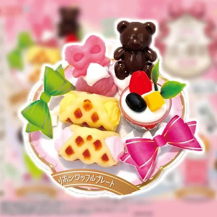 [BUNJANG] Merhen Ribbon Cafe Kissa Mascot Gacha Waffle Plate / [새상품]메르헨 리본 카페 킷사 마스코트 가챠 / 와플 플레이트