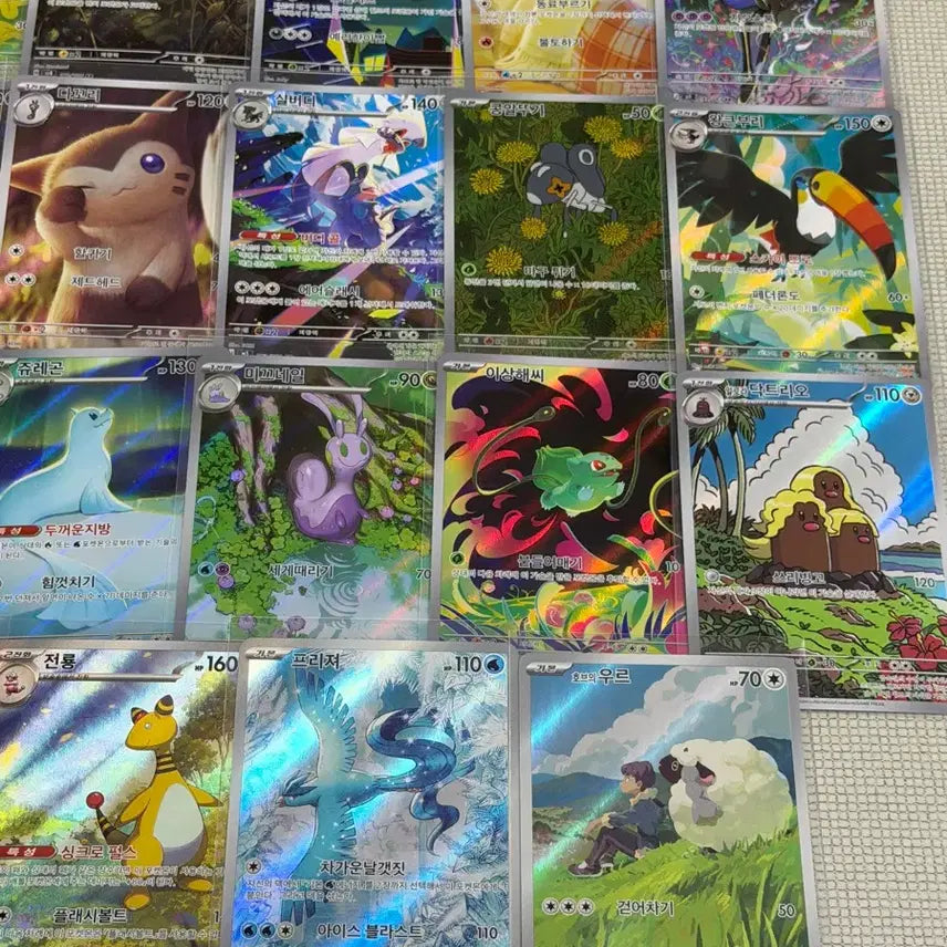 [BUNJANG] Pokemon AR Cards - Vulpix, Bulbasaur, Jigglypuff, etc. - Non-duplicate Set - Excellent Condition / 포켓몬카드 식스테일 이상해씨 푸크린 등 미중복 AR 카드 일괄 상태최상!
