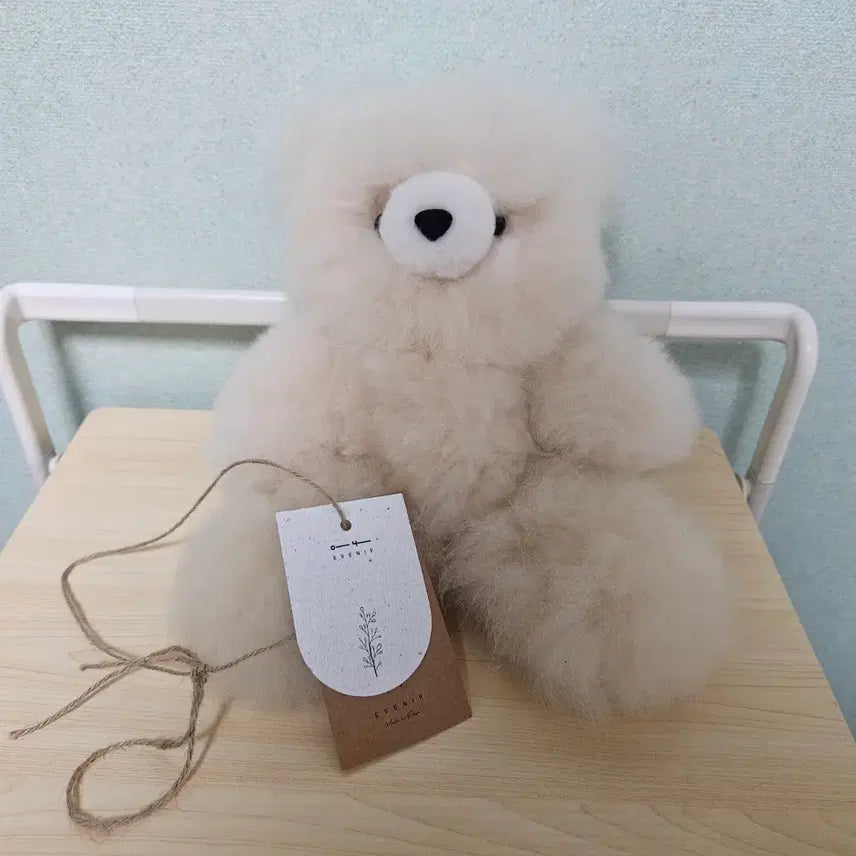[BUNJANG] Alpaca Teddy Bear Plush Toy - Ivory / 알파카 테디베어 인형 아이보리