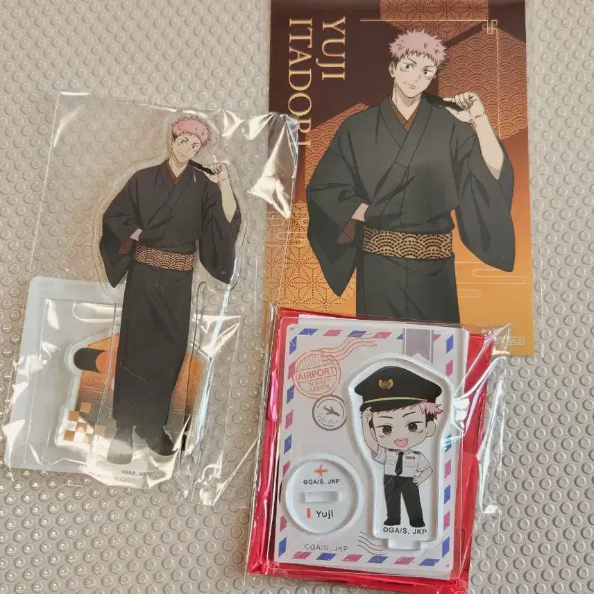 [BUNJANG] Jujutsu Kaisen Yuji Itadori Tsutaya Haneda Collaboration Bundle Set Acrylic Stand &amp; POB / 일괄) 주술회전 츠타야 하네다 아크릴 스탠드 특전 이타도리 유지