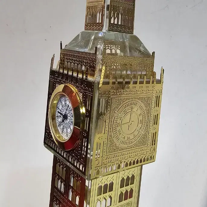 [BUNJANG] London Landmark Big Ben Gold Crystal Clock Tower Miniature Souvenir / 런던 랜드마크 빅벤 금장 크리스탈 시계탑모형 기념품