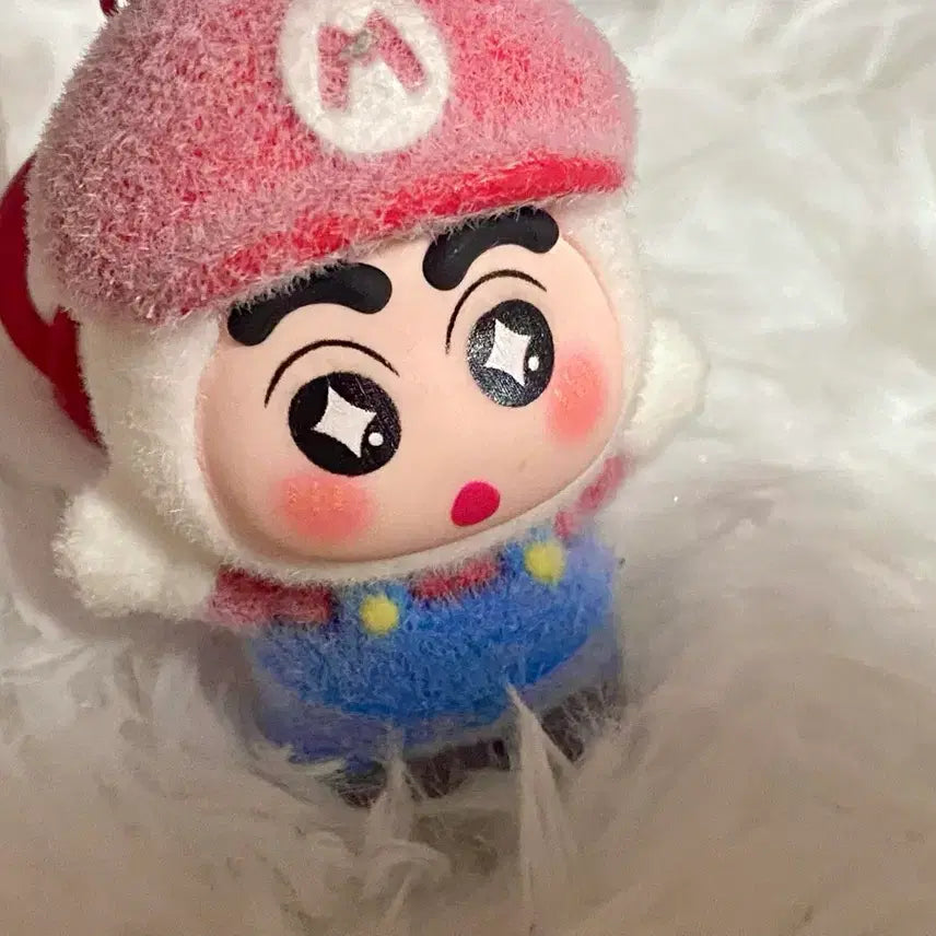[BUNJANG] Crayon Shin-chan Mario Costume Keyring - Red / 마리오 짱구키링 _레드