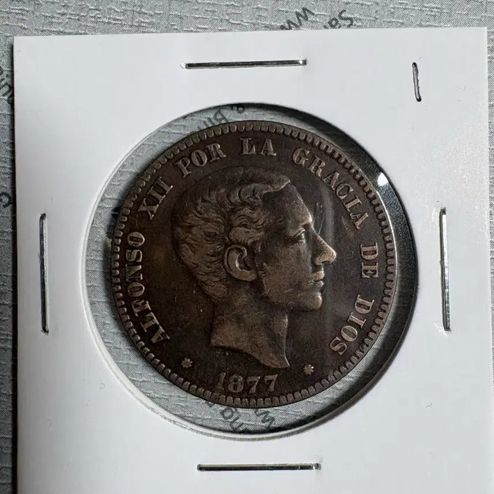 [BUNJANG] 1877 Alfonso XII 10 Centimos Coin / 1877년 알폰소 12세 10산티모 주화 