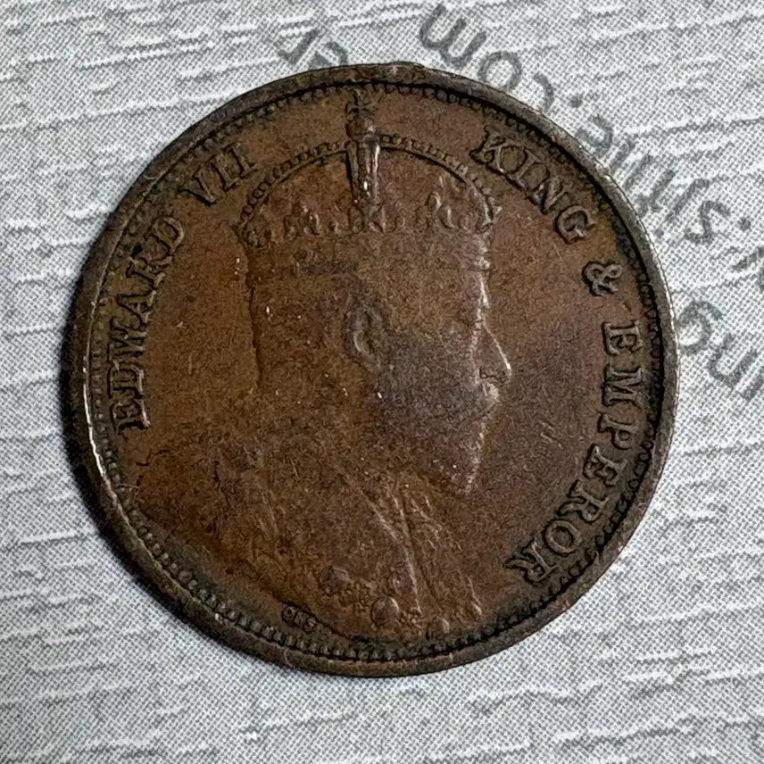 [BUNJANG] Sri Lanka 1908 Edward VII 1/2 Cent Coin / 스리랑카 1908 에드워드 7세 반센트 동전