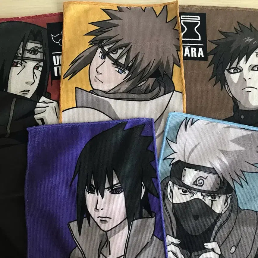 [BUNJANG] Naruto Ichiban Shoji Lottery F Prize Towel - Kakashi, Gaara, Itachi, Minato, Sasuke Bundle / 나루토 쿠지 타올 F상 카카시 가아라 이타치 미나토 사스케 굿즈