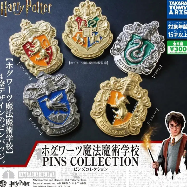 [BUNJANG] Harry Potter House Badges Set (Slytherin, Hufflepuff) Bundle / 해리포터 기숙사 뱃지 가챠 슬리데린,후플푸프 일괄